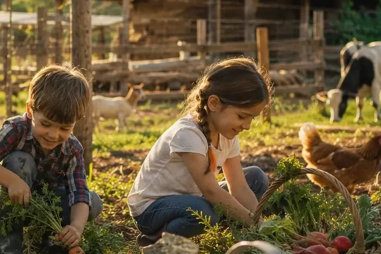 Fattoria didattica La Soldanella a Rosta con attività educative per bambini e scolaresche a contatto con animali e natura.